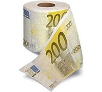 Rouleau de papier toilettes billet de 200 euros Multicolore G