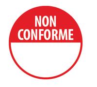 Rouleau de pastilles adhésives -Non Conforme + zone texte -500 ex 40 mm