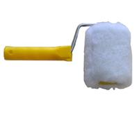 Rouleau de peinture 10 cm - Rouleau de laine de mouton tissée en laine de mouton naturelle (poils 18 mm) - Rouleau de peinture professionnel pour toutes les couleurs intérieures et extérieures avec