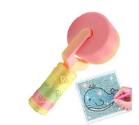 Rouleau de peinture au diamant - Rouleau de gemmes artistiques | Rouleaux de peinture - Accélérez vos projets de bricolage, support de roue diamantée à pression avec poignée ergonomique facile à
