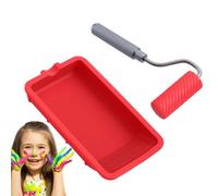 Rouleau de peinture pour peinture d'intérieur - Kit de peinture professionnel en silicone de 12,7 cm - Petit ensemble de peinture réutilisable avec plateau de peinture pour portes, meubles et armoires