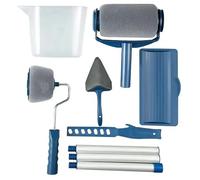 Rouleau de peinture sans gouttes pour peinture - 4 en 1 - Avec réservoir, rouleau de bordure, rouleau d'angle et barre télescopique pour une peinture propre et précise