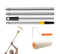 Rouleau de peinture - Tige télescopique amovible, avec brosse à rouleau | Portables pour peinture murale pour plafonds, meubles de cuisine, artisanat, petites surfaces métalliques
