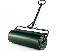 Rouleau de pelouse robuste avec bouchon de vidange amovible et barre de raclage pour lisser l'herbe et le sol