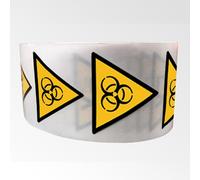 Rouleau de Pictos de Danger - Risque biologique - W009 25 mm