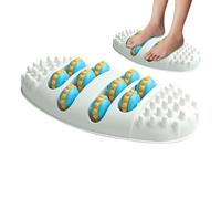 Rouleau de pied ergonomique à 3 niveaux - Outil de relaxation portable - Double rouleau de massage manuel - Pour la maison, le bureau, les voyages, le quotidien - Soulage les muscles profonds et la