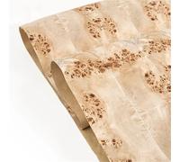 Rouleau de placage de bois Placage de loupe peuplier 55 x 250 cm, placage arrière en papier kraft for la restauration meubles, bois artisanal