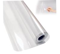 Rouleau de plastique adhésif 45 x 300 cm, adhésif statique résistant à l'huile et imperméable, rouleau de vinyle transparent pour mur, papier de contact transparent pour protection murale de dosseret