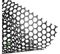 Rouleau de plastique noir robuste for clôture confidentialité extérieure, treillis en , métallique flexible for la sécurité du balcon(1x50m(3.2x164ft))
