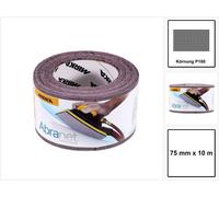 Mirka Rouleau de ponçage Abranet 75 mm x 10 m autoagrippant grain P180 – 1 rouleau