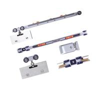 Rouleau de porte coulissante moderne et silencieux en acier inoxydable pour portes mobiles, facile à utiliser, poulie de salle de bain, clip suspendu, verre sans cadre