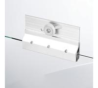 Rouleau de porte de douche sans cadre, finition chromée, support de rechange avec roulement à billes pour roue ronde en plastique de 1,9 cm, extra (1 pièce)