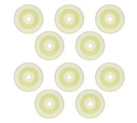 Rouleau de poulie de roue en nylon 2,5 pouces, roulette ronde en polypropylène blanc durable et résistante à l'usure pour petits chariots plats et produits assortis, paquet de 10