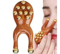 Rouleau de pour lifting visage - 9,5 x 3,8 cm Manuel de facial portable, modelage de relaxation corps en bois, de bien-être holistique | Soin visage anti-rides apaisant B