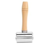 Rouleau de presse à cuir professionnel robuste avec poignée en bois pour projets de bricolage en cuir 35 mm (moyen)