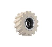 Rouleau de pression en caoutchouc 65 mm pour machine à cercler les bords D8/D12 Diamètre intérieur Blanc Design en sergé Finition lisse