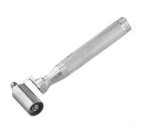 Rouleau de pression plat en acier inoxydable avec roulement bimétallique pour PVC, non-tissé, tissu et tissu, pour outil à main pour levier de bord, finition argentée, 40 mm (40 mm)