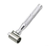 Rouleau de pression plat en acier inoxydable avec roulement bimétallique pour PVC, non-tissé, tissu et tissu, pour outil à main pour levier de bord, finition argentée, 40 mm (34 mm)