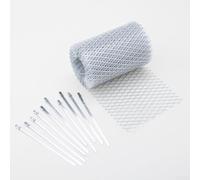 Rouleau de protection de gouttière en aluminium de 600 cm avec 10 clips de fixation conçus pour une couverture stable de gouttière extérieure (15 x 600 cm)