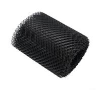 Rouleau de protection de gouttière en plastique pour protection de feuilles, brindilles et débris - 15 cm x 6 m - Filtre de drainage en PVC avec 10 clips droits - Compatible (15 cm x 6 m)