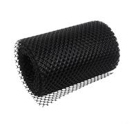 Rouleau de protection de gouttière en plastique - PVC pour filtre à feuilles pour gouttières et gouttières, 15 cm x 6 m avec 10 clips droits, noir, pour usage résidentiel et commercial (15 cm x 6 m)