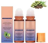 Rouleau de quartz rose à l'huile de ricin bio, apaise la peau, 100% pure huile de ricin extra vierge pressée à froid, lisse la peau, convient à tous les types de peau, réduit les ridules