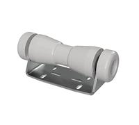 Rouleau de quille en polyuréthane avec Support B y Compris Les Embouts Aide à la Mise à l'eau des remorques de Bateaux galvanisé 200 mm (+ EC), Gris