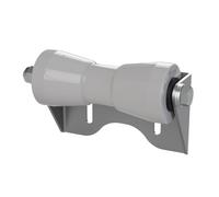 Rouleau de quille en polyuréthane avec Support U Aide à la Mise à l'eau des remorques de Bateaux galvanisé 200 mm, Gris