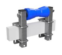 Rouleau de quille en polyuréthane avec Supports Aide à la Mise à l'eau des remorques de Bateaux galvanisé B=180, L=250 mm, Bleu