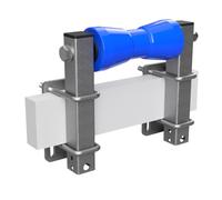 Rouleau de quille en polyuréthane avec Supports Aide à la Mise à l'eau des remorques de Bateaux galvanisé B=200, L=250 mm, Bleu