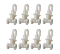 Rouleau de rail de rideau SOURCING MAP 8,5mm Diamètre Glisseur Roulette Roue Rail Voilage Store Plastique Blanc 8Pcs