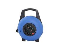 Rouleau de rallonge 4 prises - 15m - 16a - 250v - 3x1.5mm - couleur bleu
