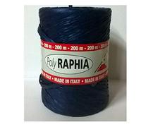 Rouleau de raphia en polyraphia synthétique couleur bleu nuit R84 Hauteur 15 mm Longueur 200 m
