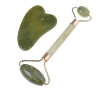 Rouleau De Relaxation Gua Sha, Masseur Facial, Médecine Chinoise, Planche De Jade Naturel, Outil De Grattage, Soins Du Visage, 2 Pièces/Ensemble