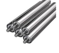 Rouleau de remplacement pour convoyeur, Jeu de rouleaux de convoyeur en acier inoxydable, diamètre 25-60 mm, longueur 100-1000 mm(Lunghezza: 500 Mm,Dia 25mm(1"))
