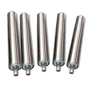 Rouleau de remplacement pour convoyeur, Lot de 5 rouleaux de convoyeur de rechange en acier inoxydable, 25-60 mm, for le travail du bois et l'industrie.(Dia32mmxL350MM)