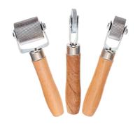 Rouleau de Réparation de Pneus de Voiture Manche Bois 3 Pièces | Pression Précise, Roulements Enfermés, Usage Atelier et Garage, pour Patchs et Tapis Insonorisants