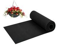 Rouleau de revêtement en feutre non tissé réutilisable pour panier de fleurs à suspendre - 30,5 x 304,8 cm - Noir