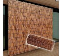 Rouleau de roseau en bambou, résistant au soleil et à l'eau | Clôtures extérieures en bambou, idéales for fournir de l'ombre et de l'intimité sur les patios et les villas(3x16ft(1x5m))