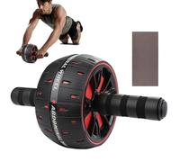Rouleau de roue AB - Entraîneur de résistance au noyau 'poignée, ainsi que coussin de protection pour le genou | Dispositif d'exercice lourd, équipement de fitness pour la maison