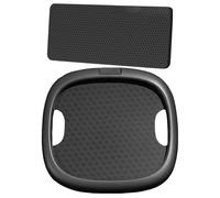 Rouleau de roue d'exercice - Planche abdominale rotative à 360 degrés, outil d'entraînement de base de fitness, tapis inclus pour un usage domestique, entraîneur de force de taille pour hommes et femm