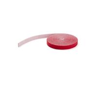 Rouleau de ruban à bouclettes auto-grippantes - 30,5 m - Rouge - Gestion des cables - Reutilisable (HKLP100RD) - Fermeture adhésive - 30.48 cm -