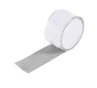 Rouleau de ruban adhésif de réparation en fibre de verre pour fixation déchirée ou trouée pour moustiquaires, portes, tentes, piscines et panneaux en maille de camping-car (gris)