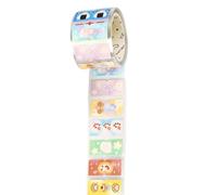 Rouleau de ruban adhésif décoratif pré-découpé à paillettes pour scrapbooking, carnets, journaux, albums, enveloppes, faciles à déchirer