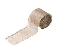 Rouleau de ruban artisanal avec bords métalliques pour une utilisation saisonnière dans l'emballage de cadeaux, la fabrication de nœuds et la décoration de sapin de Noël ou de guirlande (doré)