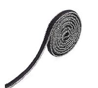 Rouleau de ruban auto-adhésif avec strass et strass Noir 2 m
