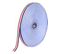 Rouleau de ruban d' 50m 1cm rouleau de ruban pour sac cadeaux d' décor de fête (rouge blanc et bleu marine)