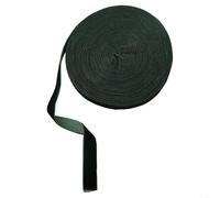 Rouleau de ruban de décoration de Noël de 10 m avec tissu en velours et flocage sur un seul côté pour travaux manuels et emballage (1,5 cm de profondeur) - Vert foncé