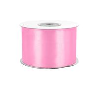 Rouleau de Ruban de Satin 25 m x 50 mm - Décoratif pour Mariage, Baptême, Anniversaire - 5 cm Unilatéralement