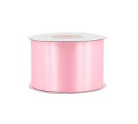Rouleau de Ruban de Satin 25 m x 50 mm - Décoratif pour Mariage, Baptême, Anniversaire - Unilatéral 5 cm